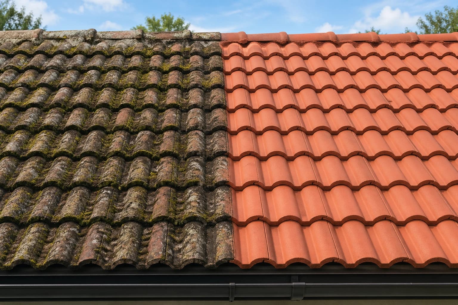 Residential roof and soft washing